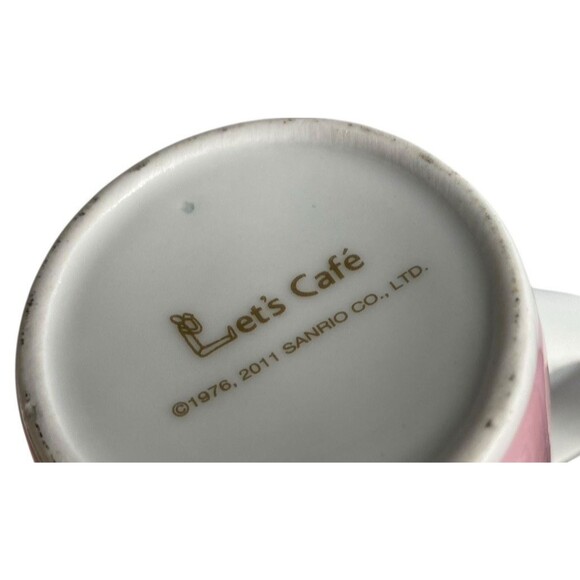 Sanrio Little Twin Stars Johan Ku x Let’s Café Pink Mug 2011 Rare - Picture 5 of 5